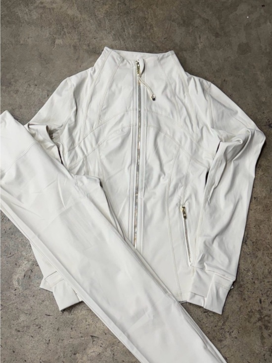 lululemon athletica Pants - lululemon athletica White Leggings and Jacket Set